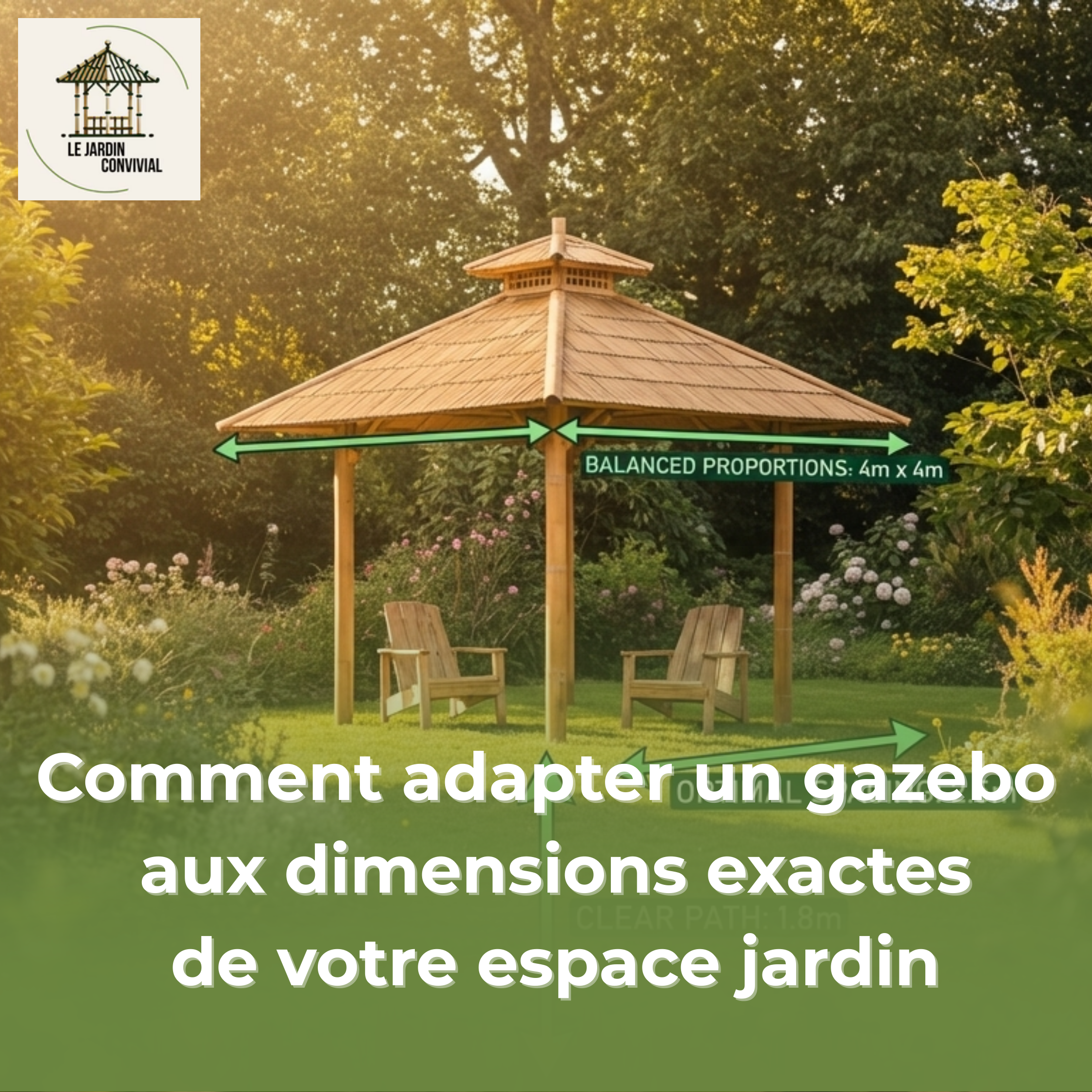 Comment adapter un gazebo aux dimensions exactes de votre espace jardin