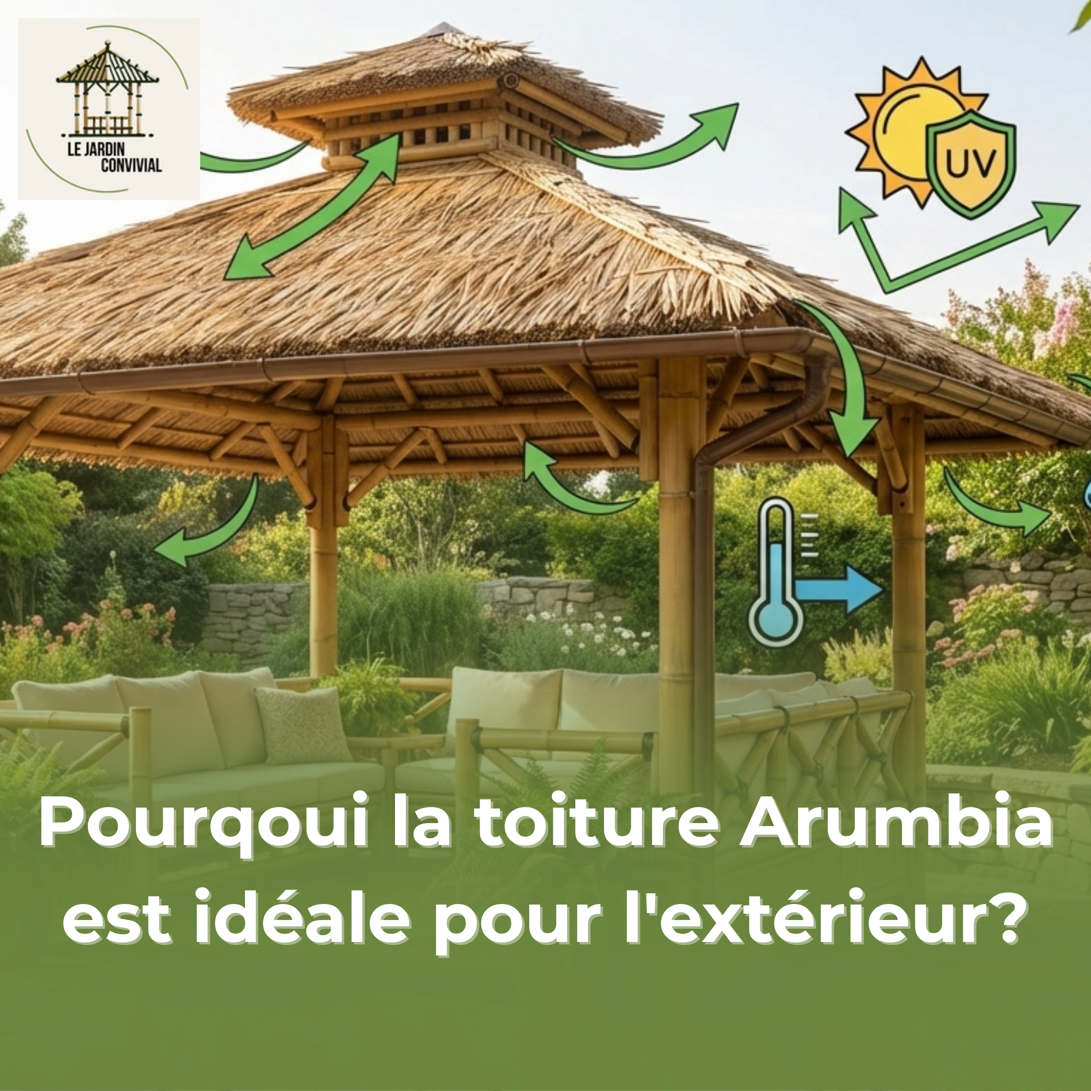 Pourqoui la toiture Arumbia est idéale pour l'extérieur?