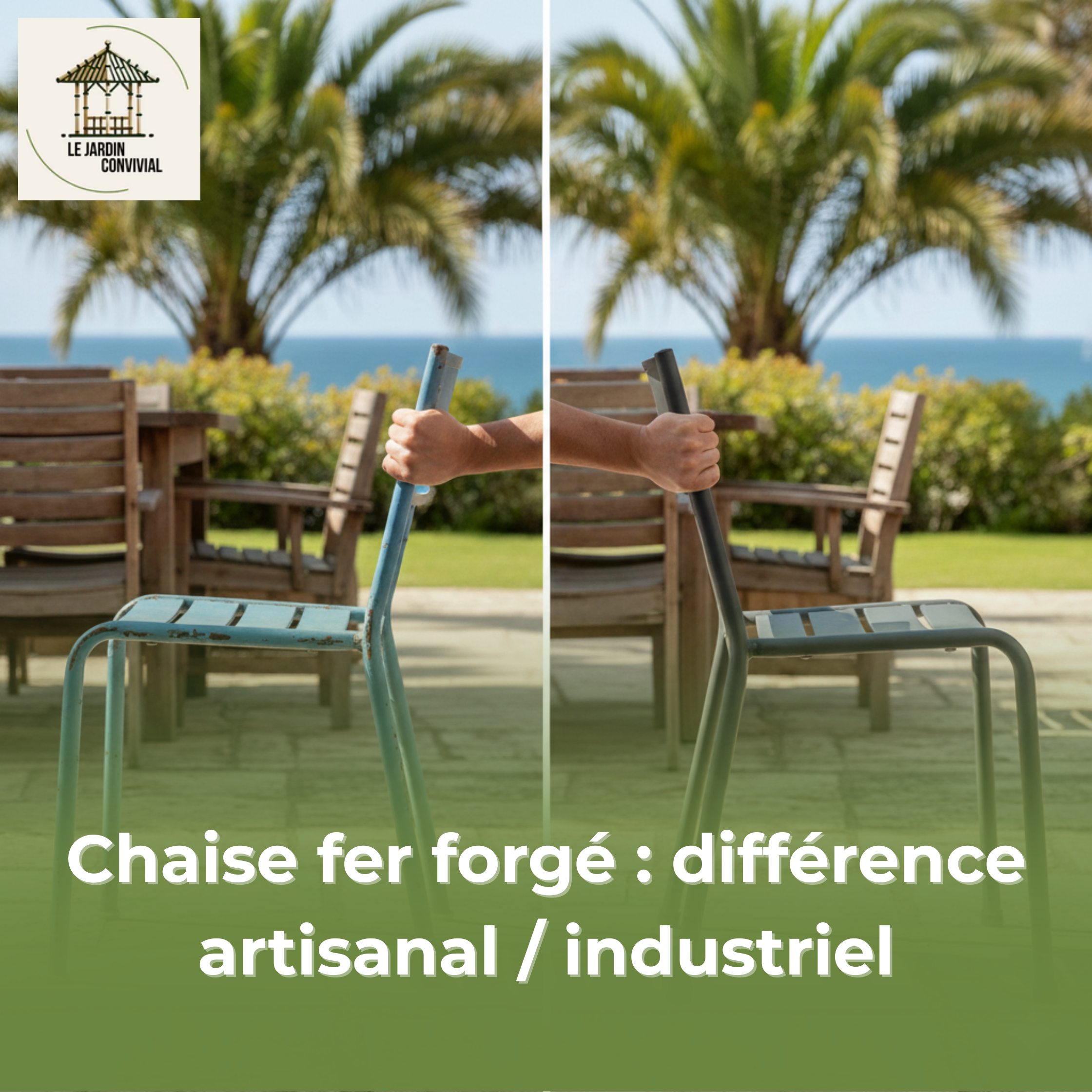 Chaise fer forgé : différence artisanal / industriel