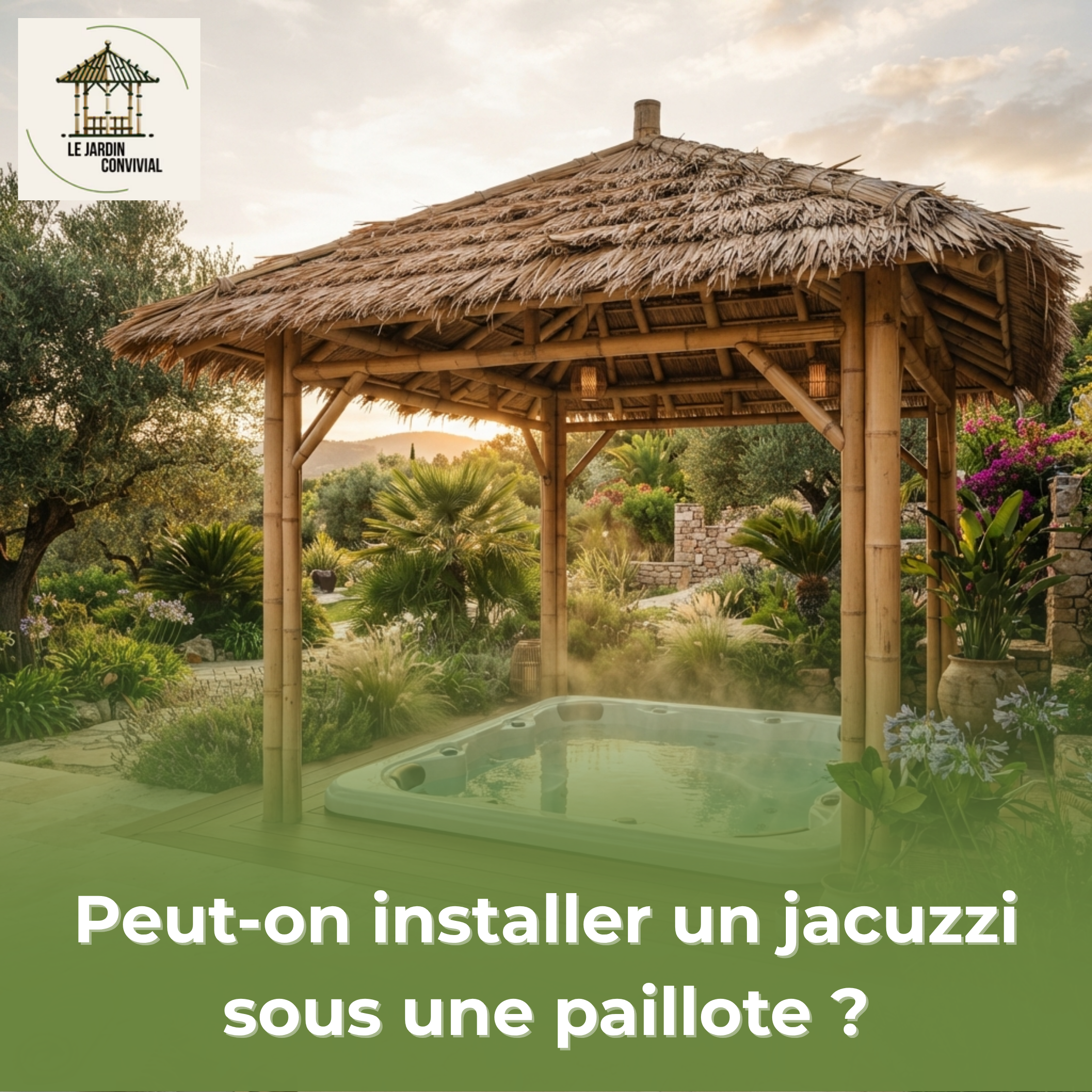 Peut-on installer un jacuzzi sous une paillote en bambou ?