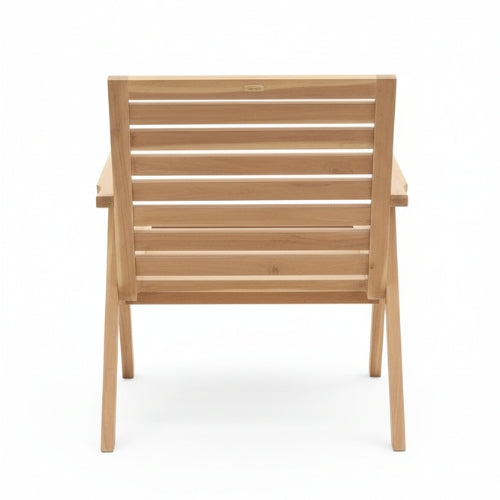 Chaise en teck massif pour extérieur | Design naturel & lignes contemporaines | Mobilier de jardin durable | Usage extérieur