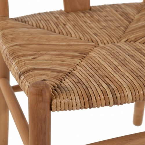 Chaise de jardin en teck massif Wegner “Banana” | Assise confortable & design arrondi | L45 × P50 × H70 cm | Chaise pliante en bois naturel | Sans installation