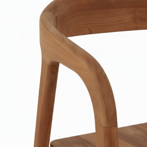 Chaise de jardin en teck massif KM2 | confort naturel &amp; esthétique artisanale | L 55 × P 55 × H 85 cm | coussin optionnel | prête à l’usage