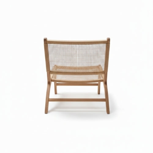 Fauteuil ethnique en teck massif | Assise large et confortable | 65 × 73 × H73 cm | Style naturel | Usage intérieur / extérieur