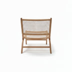 Fauteuil ethnique en teck massif | Assise large et confortable | 65 × 73 × H73 cm | Style naturel | Usage intérieur / extérieur