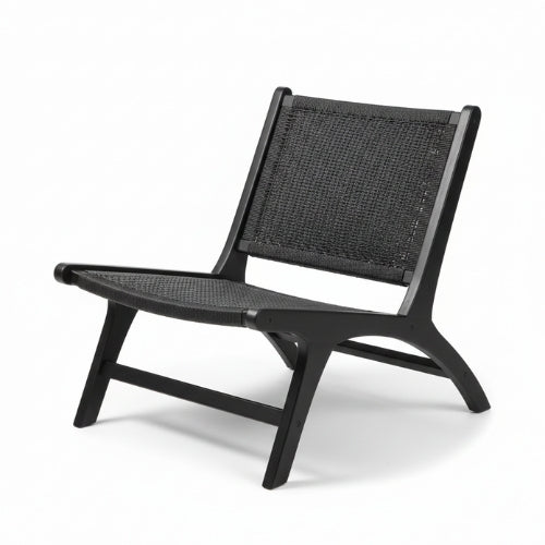 Fauteuil ethnique en teck massif | Assise large et confortable | 65 × 73 × H73 cm | Style naturel | Usage intérieur / extérieur