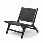 Fauteuil ethnique en teck massif | Assise large et confortable | 65 × 73 × H73 cm | Style naturel | Usage intérieur / extérieur