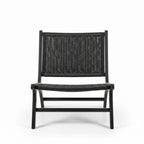 Fauteuil ethnique en teck massif | Assise large et confortable | 65 × 73 × H73 cm | Style naturel | Usage intérieur / extérieur