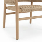 Chaise en teck massif NINA | Chaise de salle à manger en bois naturel | 56 × 50 × H80 cm | Usage intérieur / extérieur