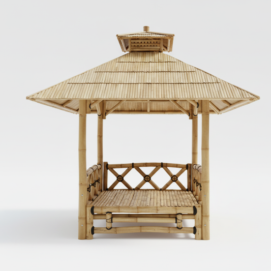 Gazebo en Bambou avec Plancher