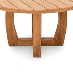 Table en teck massif recyclé ronde | Convivialité & durabilité | Ø 150 cm | Teck naturel | Usage intérieur / extérieur