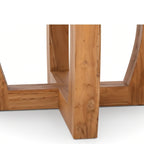 Table en teck massif recyclé ronde | Convivialité & durabilité | Ø 150 cm | Teck naturel | Usage intérieur / extérieur