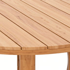 Table en teck massif recyclé ronde | Convivialité & durabilité | Ø 150 cm | Teck naturel | Usage intérieur / extérieur