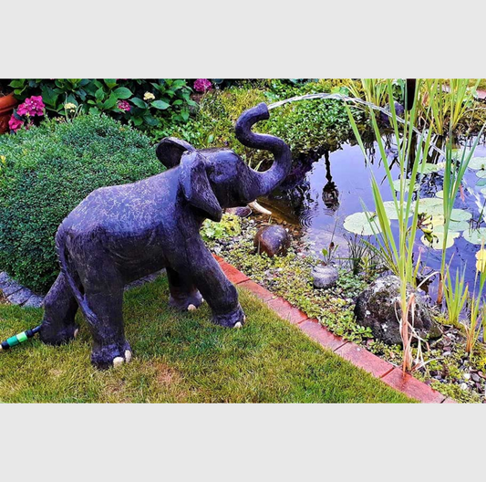 fontaine éléphant d’extérieur pour jardin, fontaine décorative éléphant avec éclairage LED, fontaine éléphant en pierre naturelle pour terrasse, fontaine éléphant zen pour intérieur, fontaine éléphant avec cascade d’eau.