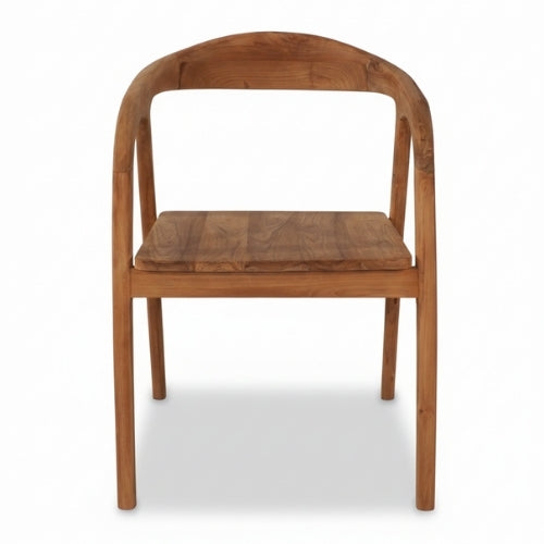 Chaise de jardin en teck massif KM2 | confort naturel &amp; esthétique artisanale | L 55 × P 55 × H 85 cm | coussin optionnel | prête à l’usage