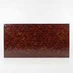 Table Rectangulaire en Zellige Marron 200 x 100 cm | Grande Table de Jardin Extérieure &amp; Pied en Fer Forgé Rouillé