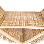 Assise en bambou naturel massif avec assemblages manuels assurant stabilité, confort et durabilité