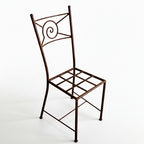Chaise en fer forge escargot sans coussin pour mobilier interieur et exterieur artisanal