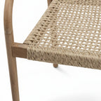Chaise en teck massif NINA | Chaise de salle à manger en bois naturel | 56 × 50 × H80 cm | Usage intérieur / extérieur