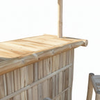 comptoir bar teck massif ergonomique protection soleil exterieur
