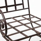 Detail de lassise du fauteuil en fer forge marina pour confort exterieur