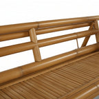 Détail du bambou naturel massif avec fibres apparentes, texture brute et finition artisanale pour usage extérieur