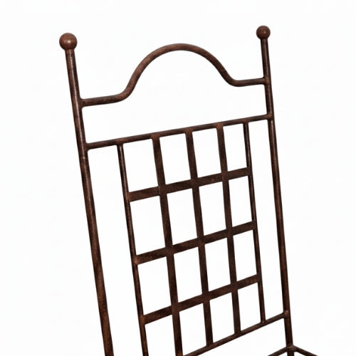 Detail du fer forge artisanal et du pied de chaise marina