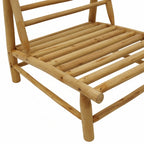 Assise basse de fauteuil en bois d’eucalyptus avec hauteur de 30 cm conçue pour une position relaxante et proche du sol