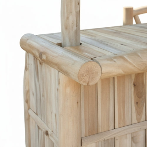 finition naturelle teck massif veines uniques mobilier exterieur