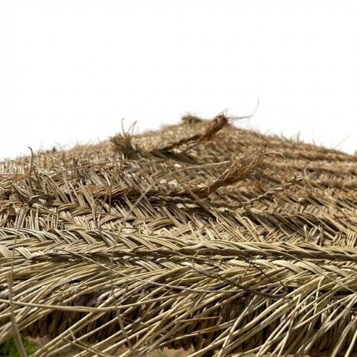 Parasol complet en doum naturel Ø 2 m fait à la main – Artisanat marocain authentique pour jardin et terrasse