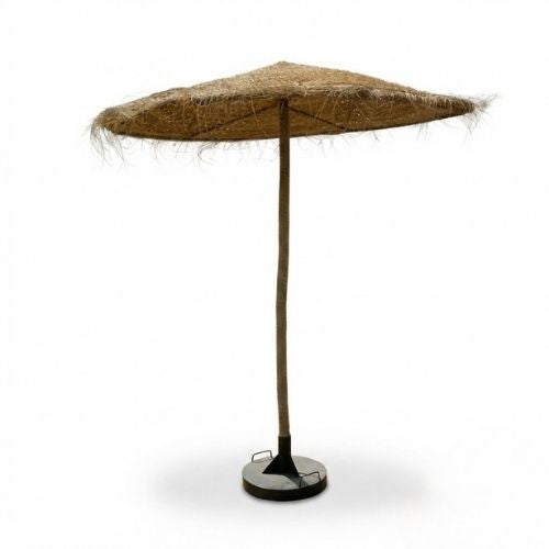 Parasol complet en doum naturel Ø 2 m fait à la main – Artisanat marocain authentique pour jardin et terrasse