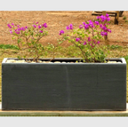 pot jardin polystone ardoise vue angle latéral pour terrasse et jardin
