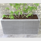 pot jardin polystone couleur ardoise 100x35x50 cm pour balcon et jardin contemporain