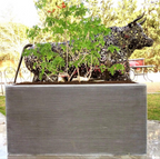 pot de jardin rectangulaire polystone ardoise 100x35x50 cm pour terrasse et patio