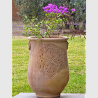 Pot en terre cuite grande taille Ø48 cm hauteur 70 cm finition artisanale pour plante interieur et exterieur