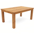 Table rectangulaire en teck massif recyclé ARMANI de 200 à 300 cm pour salle à manger, terrasse et jardin