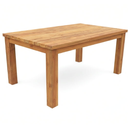 Table rectangulaire en teck massif recyclé ARMANI de 200 à 300 cm pour salle à manger, terrasse et jardin