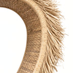 Détail de la texture du bambou naturel avec fibres apparentes, nuances organiques et finition artisanale