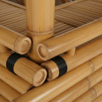 Texture du bambou naturel massif avec fibres apparentes et finition artisanale